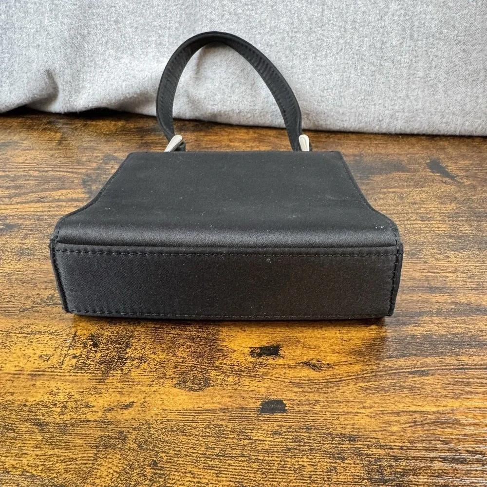 Vintage Nine West 90s Y2K Mini Purse Bag Black Top Clasp‎ Closure EUC